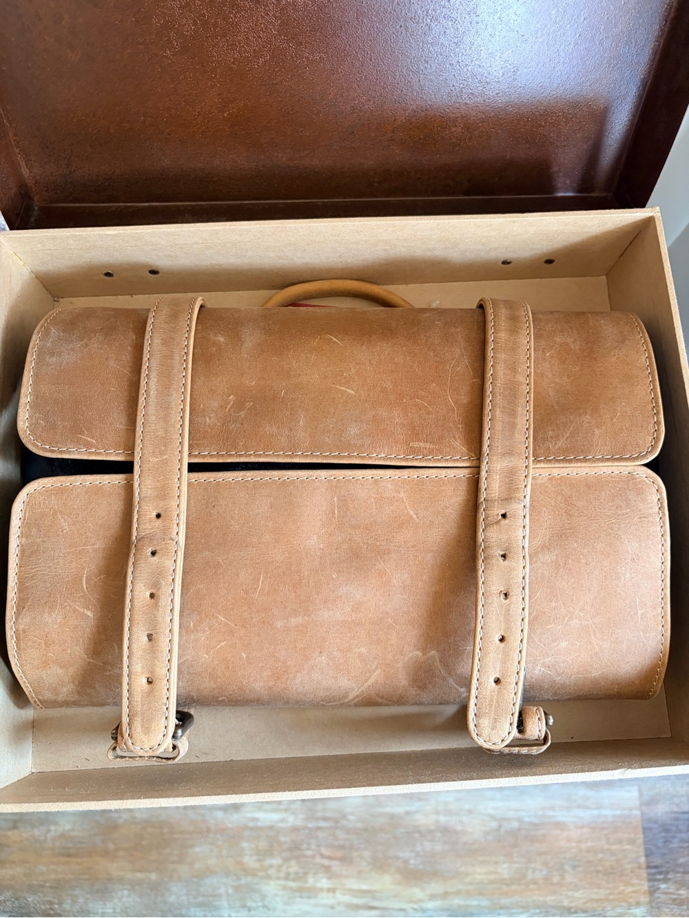 Canyon Outback Toiletries GenuineLeather Accessories Bag Carry Handle RT82